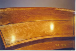 Bar top, end section