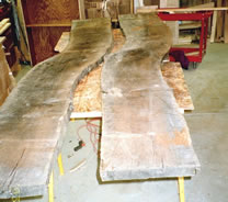 Slabs were approx. 18" wide, 1-3/4" thick