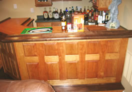 View of long side of bar
