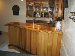 Full front view of bar & cabinets