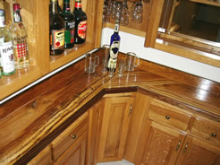 Oak slabs used for counter top