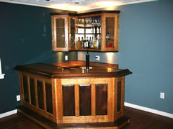 Full front view of bar & cabinets