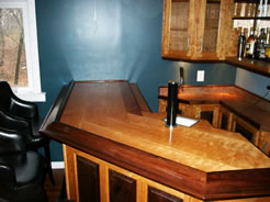 Arm rail provides a nice contrast with bar top