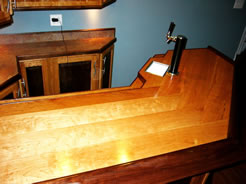 1-1/2" thick cherry bar top