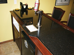 Granite top with beer tap & drain tray