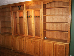 6' wide gun cabinet with glass doors