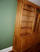 Raised panels on end cabinets