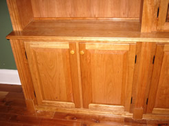 Raised panel doors & fluted molding