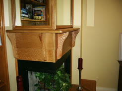 Mantel supported by corbels