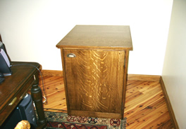 White oak computer cabinet