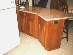 Drawers & electric outlet in island