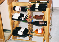 Wine rack fully extended