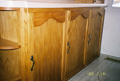 Flat panel doors with arched top