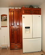 Pantry/broom closet & refrigerator cabinet