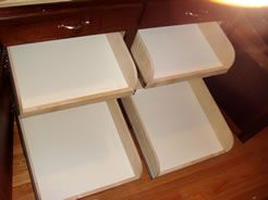 Pull-out trays with 6" side panels