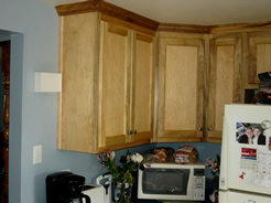 Cabinets on opposite wall
