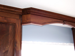 Crown molding at top of all cabinets